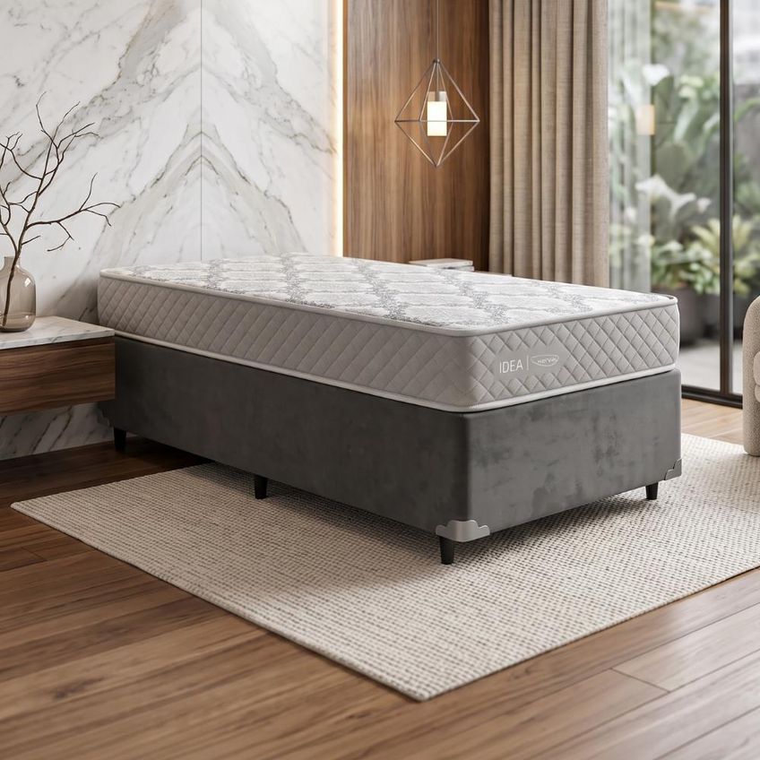 Cama Box Solteiro Double Face 100% D33 Edén 88x188x55cm Herval Até - Suporta Até 100kg - imagem 2