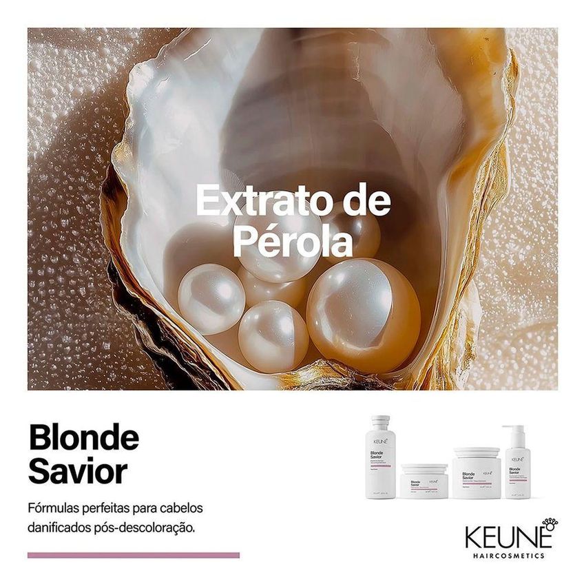 Kit Tratamento Para Loiros E Descoloridos Blonde Savior Reconstrução Shampoo E Máscara Keune - imagem 5