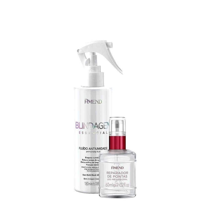 Kit Reparador De Pontas E Fluído Antiumidade Amend Classics Uso Profissional 60ml 180ml - imagem 5