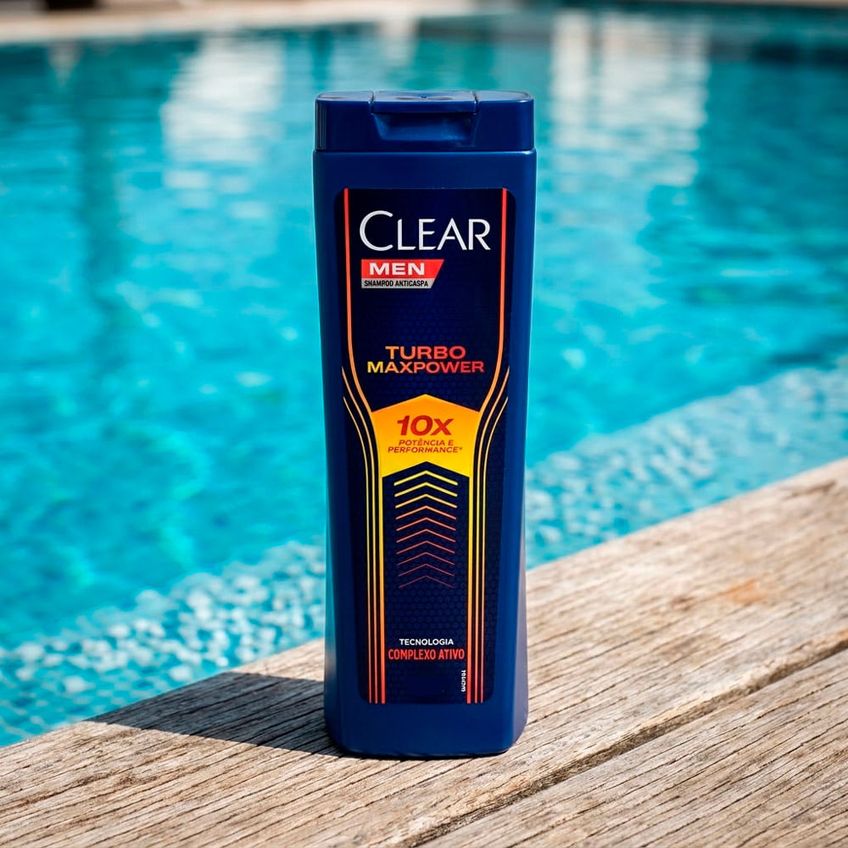 Shampoo Anticaspa Clear Men Turbo Maxpower 350ml Clear - imagem 3