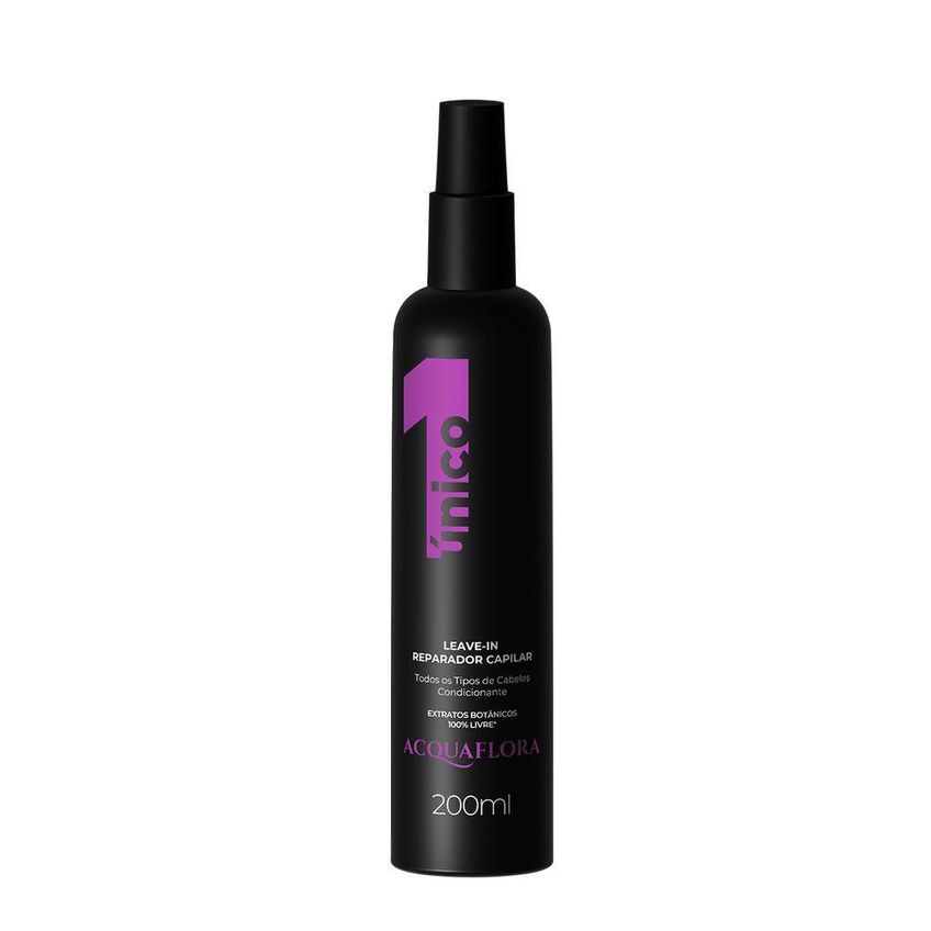 Leave-in Acquaflora Único Reparador Capilar Condicionante Multicolorido 200ml - imagem 3