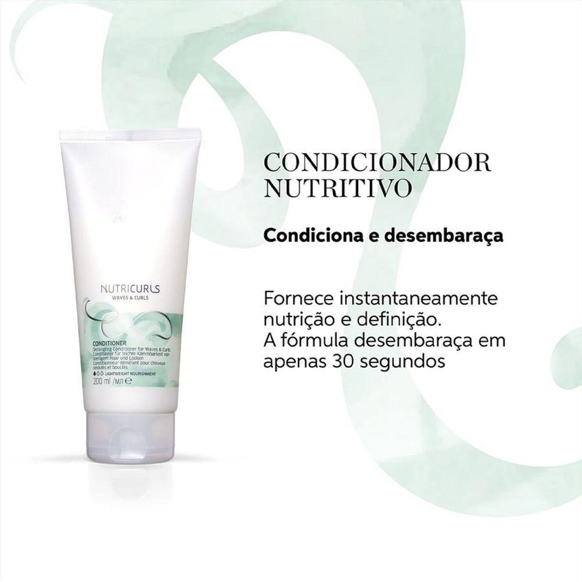 Kit De Tratamento Capilar Nutricurls Trio Home Care Nutrição Profunda Multicolorido Wella 250ml - imagem 5