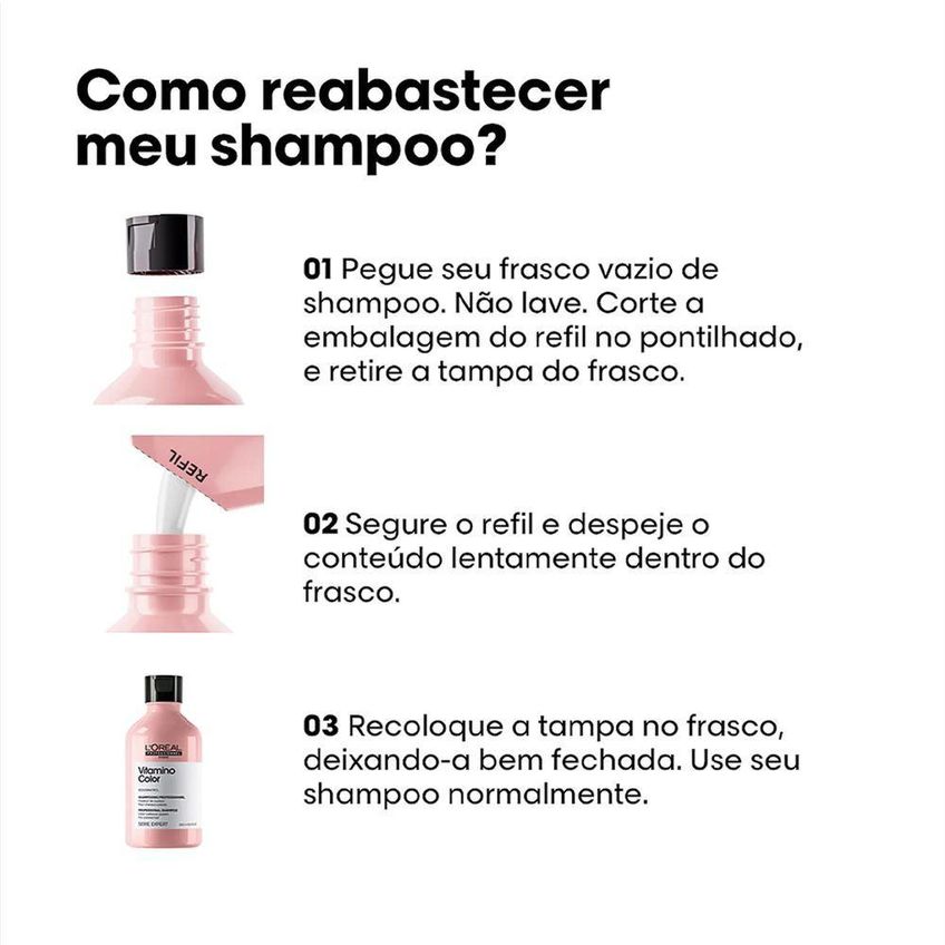 Kit De Tratamento Capilar Vitamino Color Repair Proteção Da Cor Shampoo 240ml E Óleo 90ml L'Oréal - imagem 5