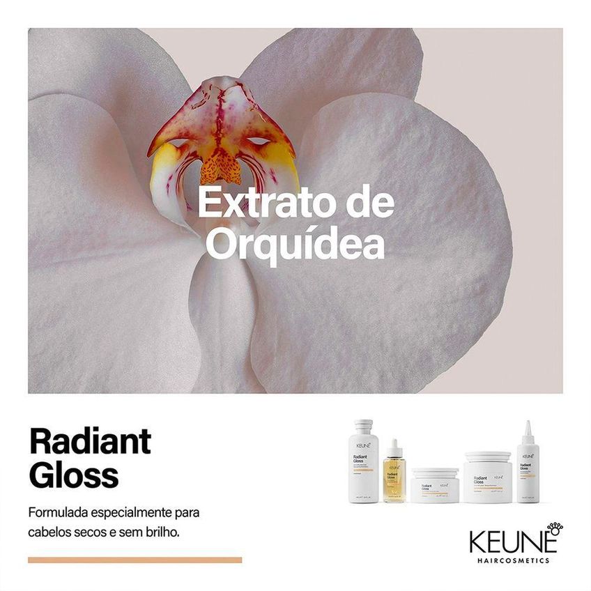 Kit De Cuidados Capilares Radiant Gloss Home Care Oil Brilho Visível E Toque Sedoso Keune - imagem 3