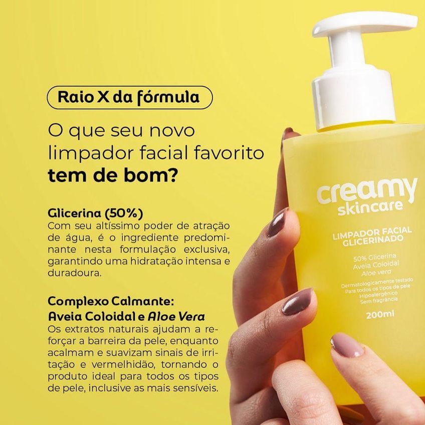 Kit Skincare Creamy Limpador Glicerinado E Gel-creme Retinol 0,3 200ml - imagem 2