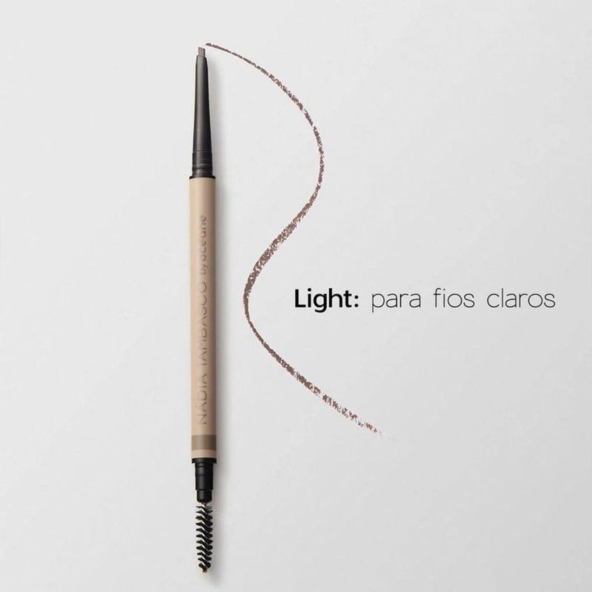 Kit De Maquiagem Nádia Tambasco 3 To Go Hazel Slim Brow Light Paleta E Lápis Alta Fixação Oceane - imagem 3