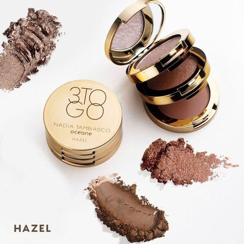 Kit De Maquiagem Nádia Tambasco 3 To Go Hazel Slim Brow Light Paleta E Lápis Alta Fixação Oceane - imagem 4