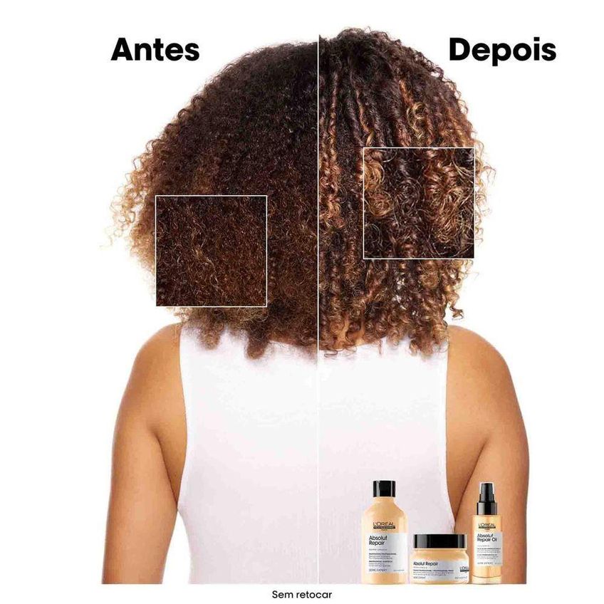 Máscara Capilar Serie Expert Absolut Repair Tratamento Intensivo Multicolorido L'Oréal Paris 250g - imagem 3