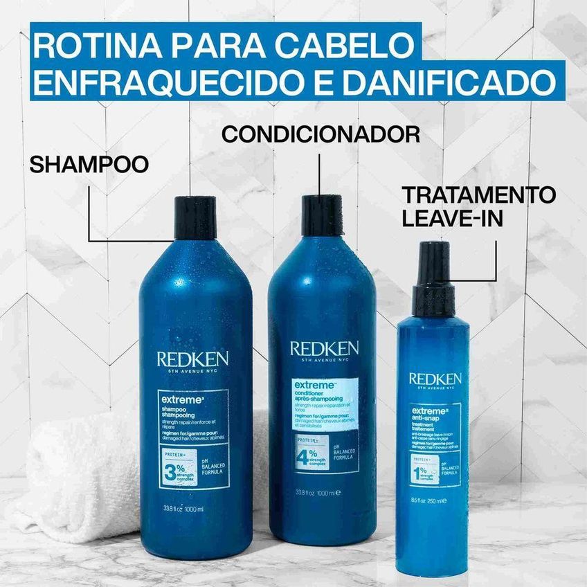 Kit De Tratamento Extreme Salon Reparação E Fortalecimento 1L E 1L Redken - imagem 4