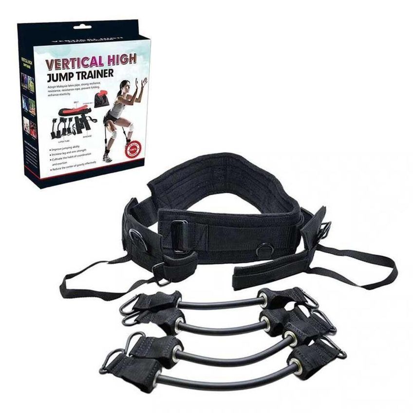 Acessório De Treinamento Kit Elástico Treino Perna Corrida Salto Academia Em Casa Preto Yeet - imagem 5