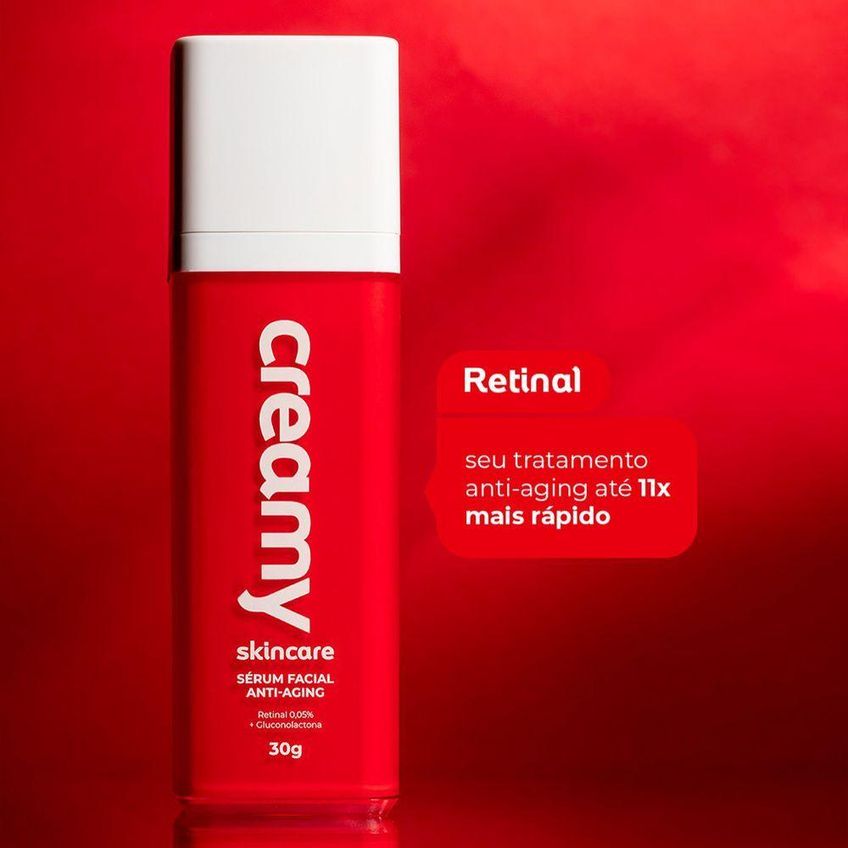 Kit Skincare Creamy Limpador Glicerinado Protetor Solar Retinal Com Fps 60 E Retinaldeído 0,05% - imagem 3