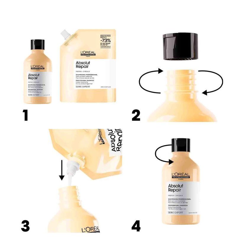 Shampoo Absolut Repair Gold Quinoa + Protein 500ml L'Oréal Paris - imagem 4