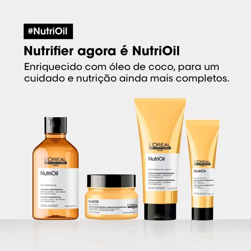 Kit De Tratamento Capilar Nutrioil Repair Duo Oil Hidratação E Controle Do Frizz L'oréal Paris - imagem 3