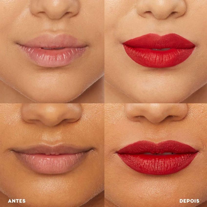 Batom Líquido Real Deal Vermelho Acabamento Matte Fórmula Vegana 1g Oceane - imagem 3
