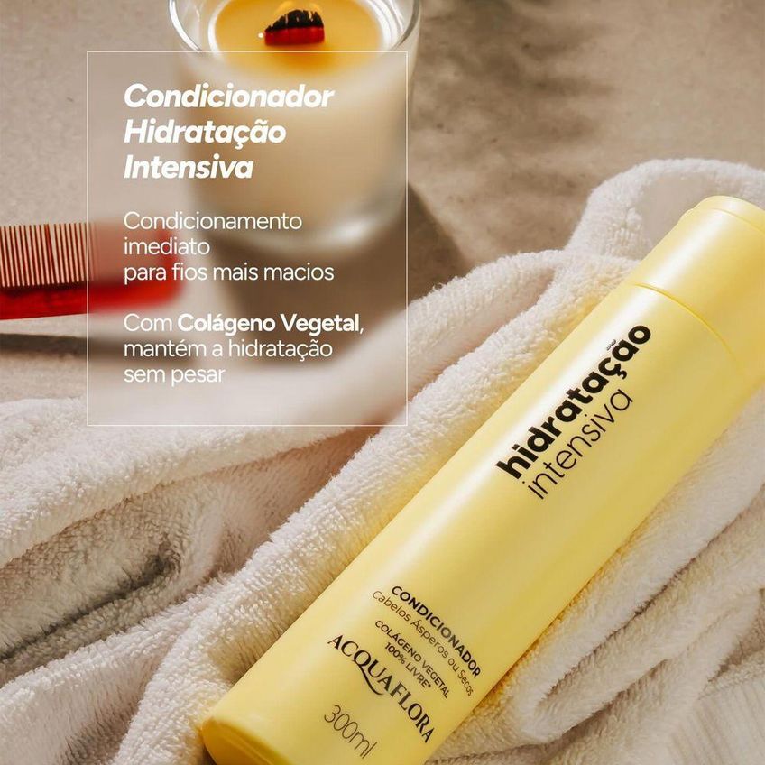 Condicionador Hidratação Intensiva 300ml Acquaflora Multicolorido - imagem 4