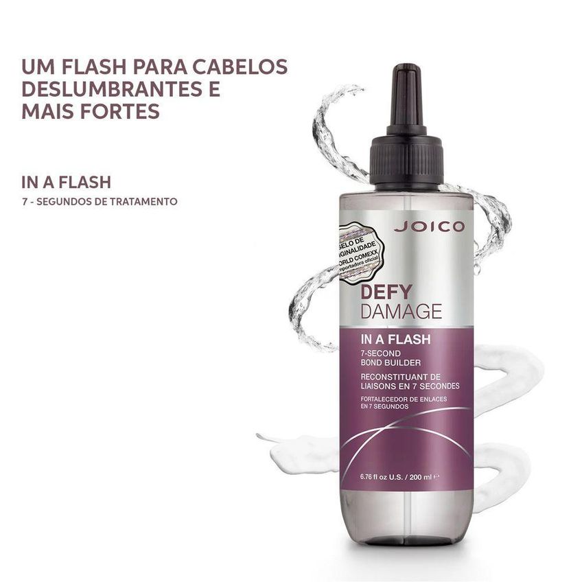 Máscara Líquida Defy Damage In A Flash Fortalece E Protege Fios 200ml Joico - imagem 5