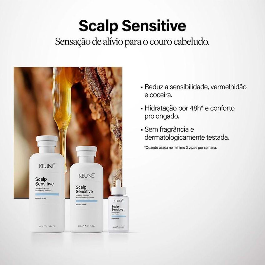 Kit De Cuidados Para Cabelo Scalp Sensitive Cuidado Essencial Couro Cabeludo Sensível Keune - imagem 4
