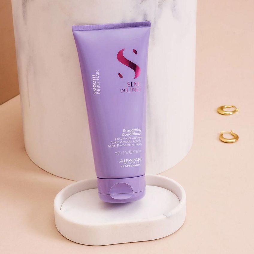 Kit De Tratamento Capilar Semi Di Lino Smooth Disciplina E Finalização Shampoo Condicionador - imagem 2