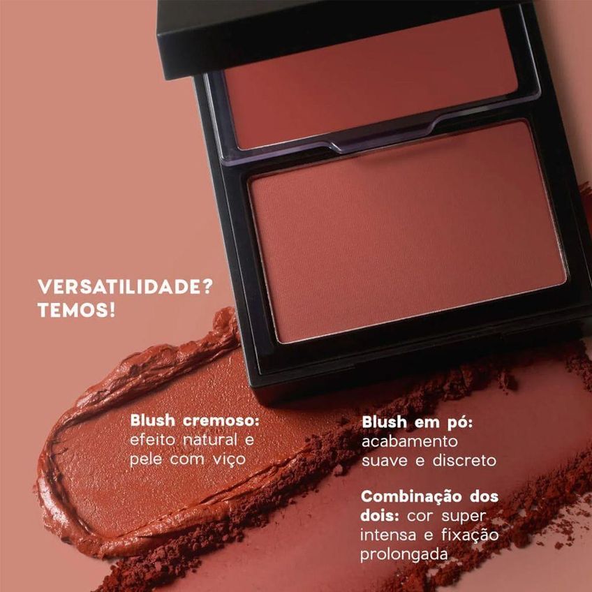 Blush Duo 2 Em 1 Chilly Paint 2 Em 1 Terracota Oceane 10,2g - imagem 5