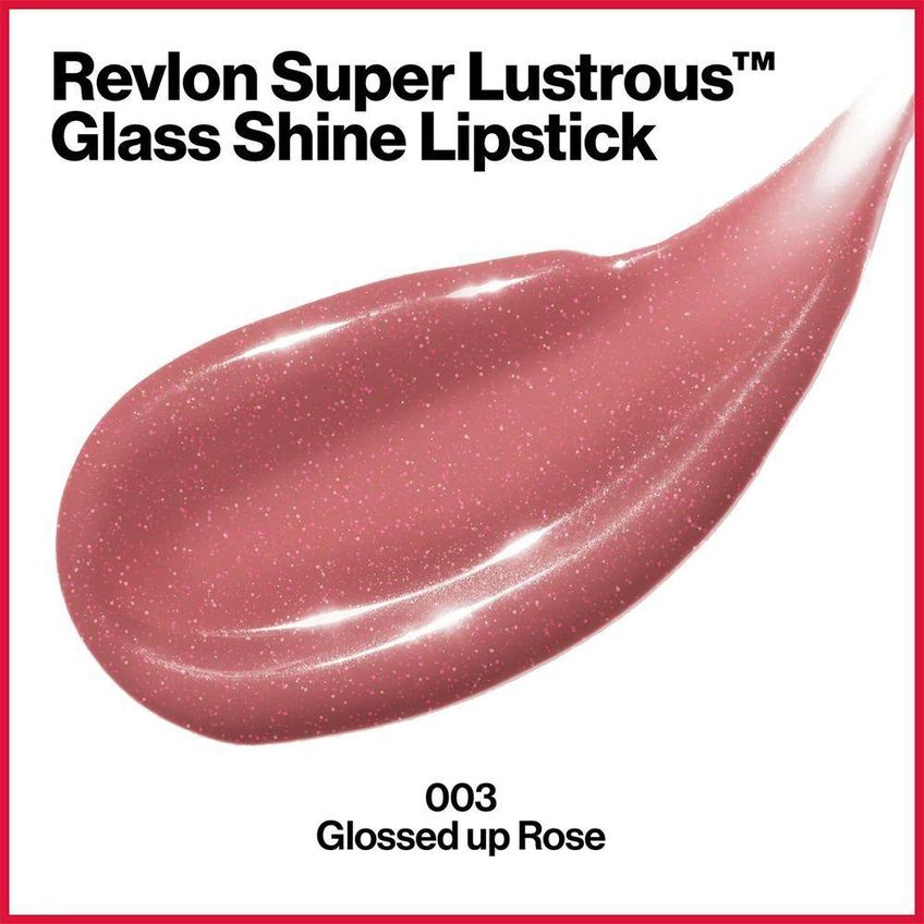 Batom Super Lustrous Glass Shine Glossed Up Rose Com Acabamento Vítreo 4g Revlon - imagem 3