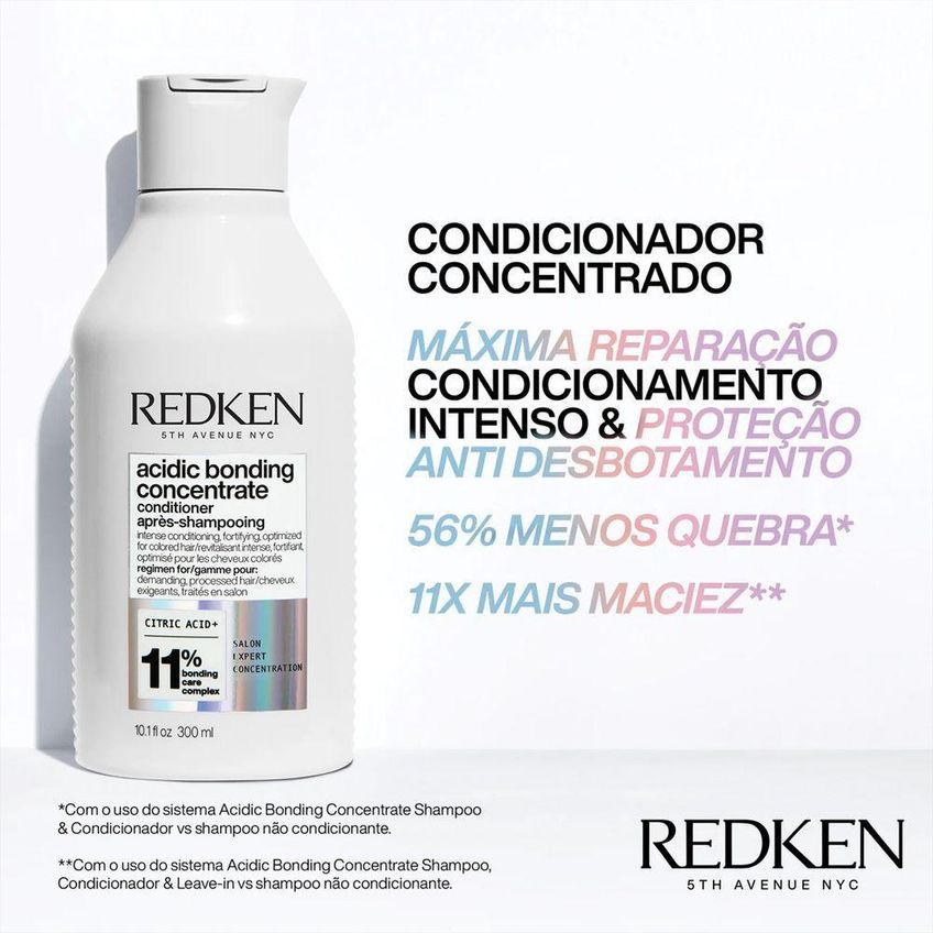Kit Acidic Bonding Concentrate Duo Reparação Da Fibra Fórmula Ph Ácido 300ml Redken - imagem 2