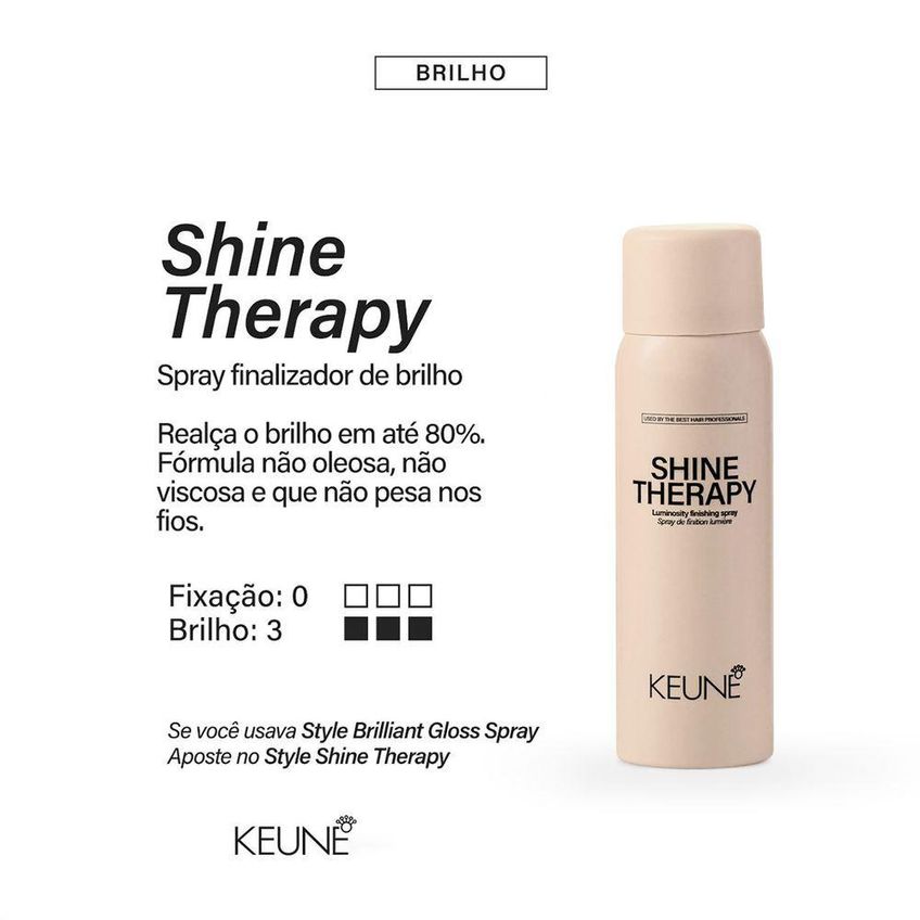 Spray De Brilho Shine Therapy Controle Do Frizz 75ml Keune - imagem 2