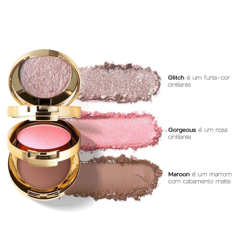 Paleta De Sombras 3 To Go Dazzle Cores Modernas Formato Stackable 7,8g Oceane - imagem 4