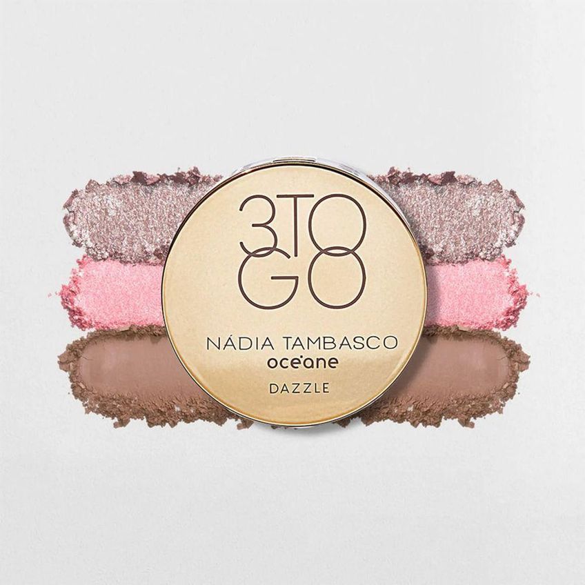 Paleta De Sombras 3 To Go Dazzle Cores Modernas Formato Stackable 7,8g Oceane - imagem 5