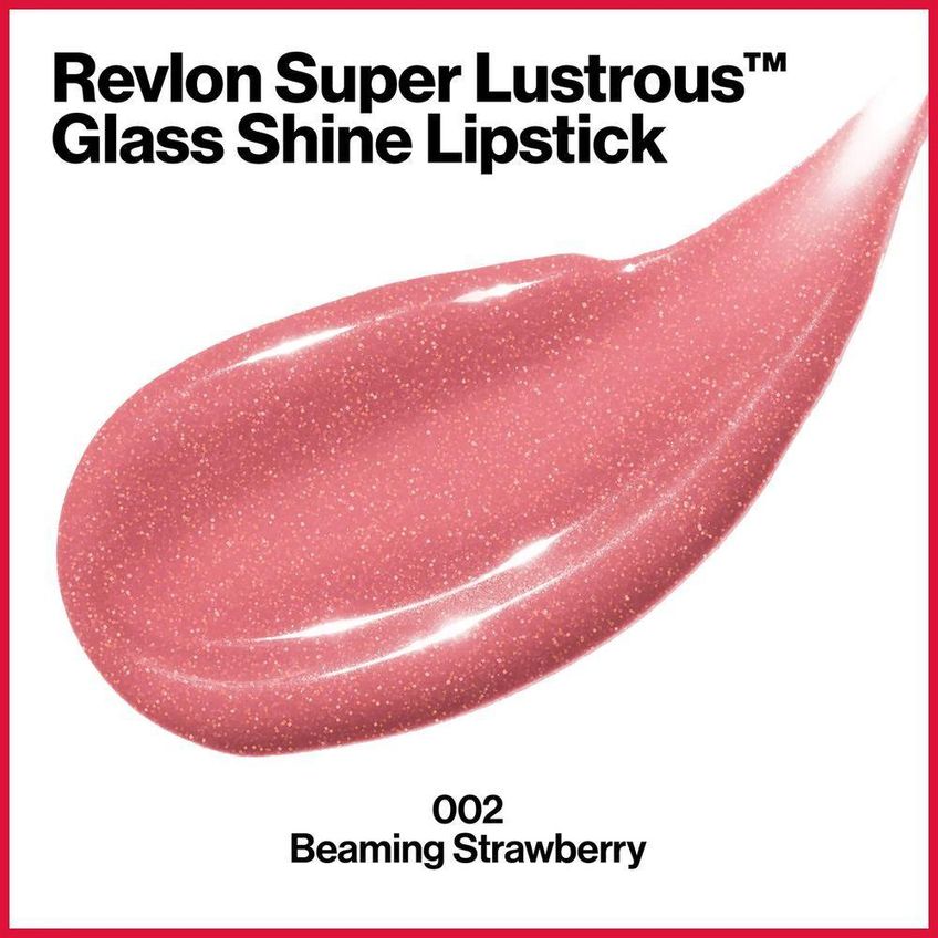 Batom Super Lustrous Glass Shine Beaming Strawberry Com Acabamento Vitreo 4g Revlon - imagem 3