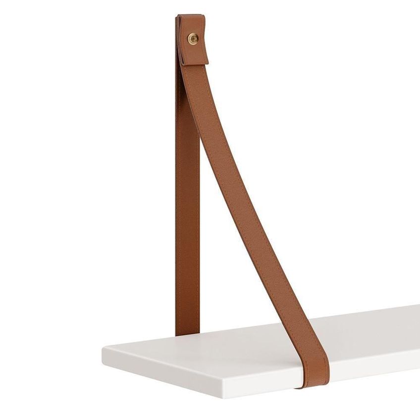 Kit 2 Prateleiras Luna MDF 66.6cm Branco Fosco Reller Móveis - imagem 2