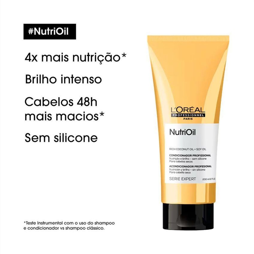 Kit De Tratamento Capilar Nutrioil Repair Duo Oil 30 Nutrição E Brilho Imediato L'Oréal Paris - imagem 3