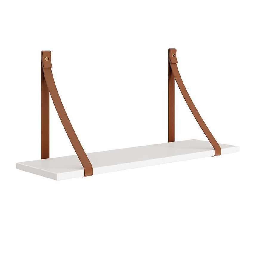 Kit 2 Prateleiras Luna MDF 66.6cm Branco Fosco Reller Móveis - imagem 4