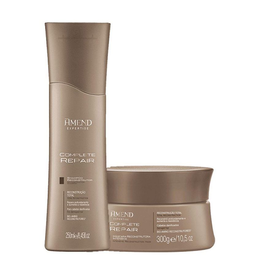 Shampoo E Máscara Capilar Complete Repair Reconstrutor Para Cabelos Danificados Multicolorido 250ml - imagem 5