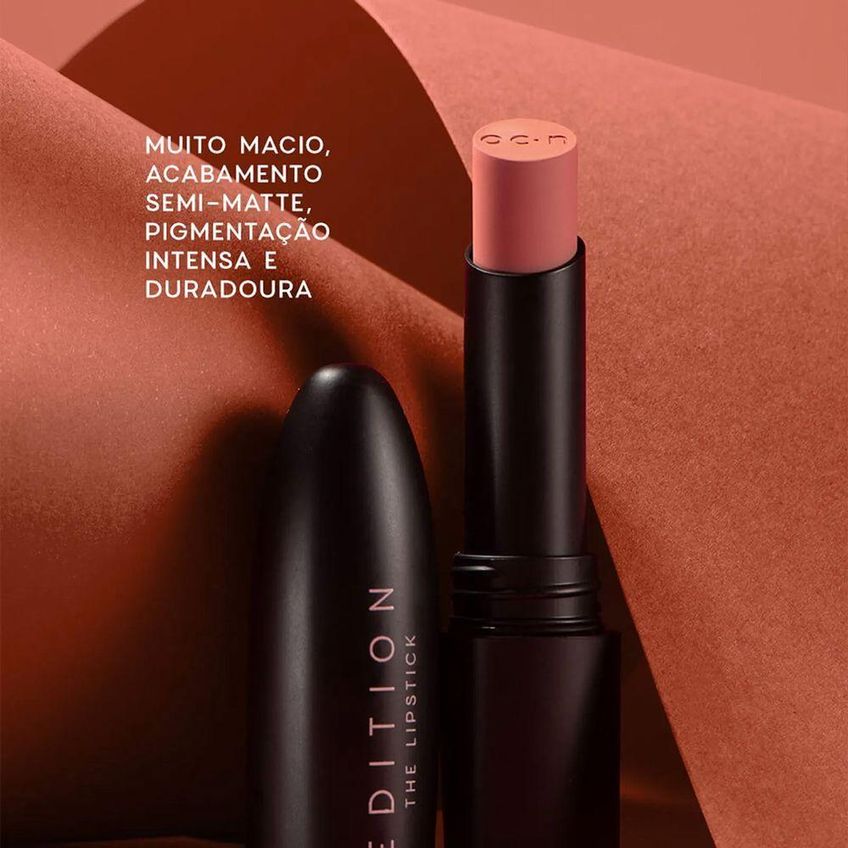 Batom Cremoso Edition Nude Pink Acabamento Semi Matte Rosa Oceane 3,2g - imagem 2