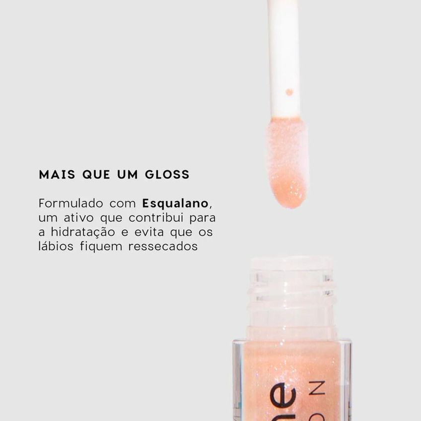 Brilho Labial Glossy Me Glazed Transparente Mini 1g Oceane - imagem 4