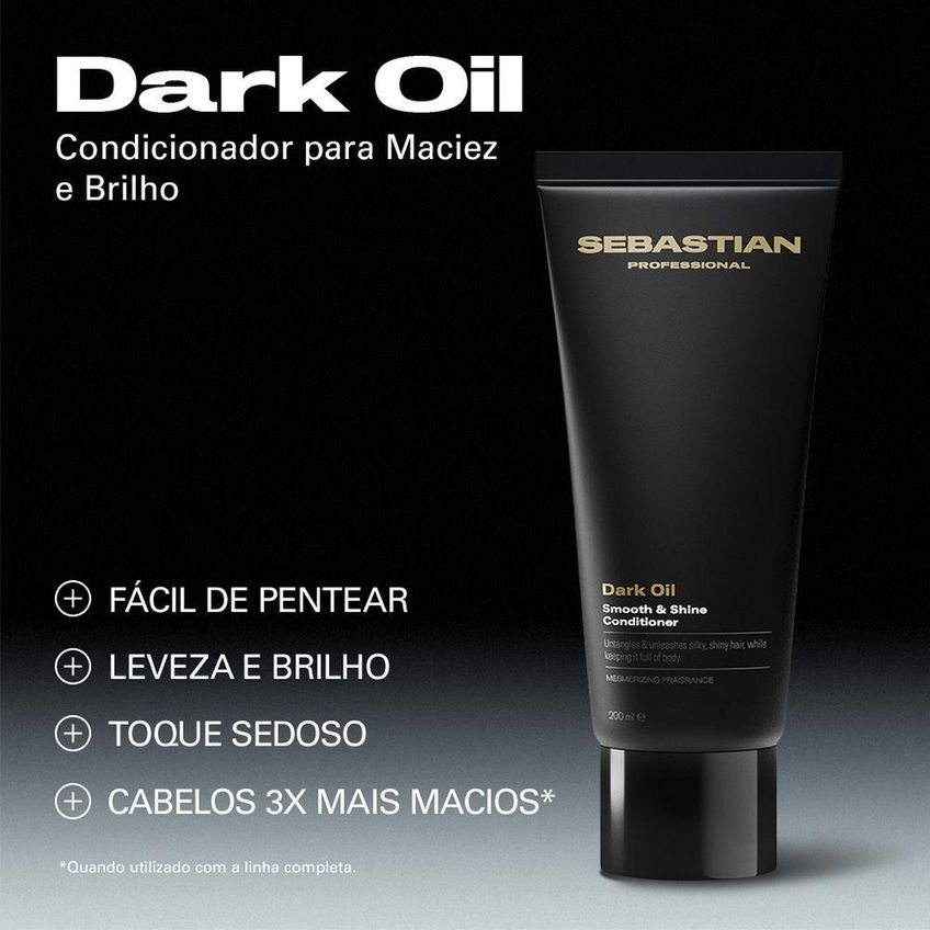 Condicionador Sebastian Professional Dark Oil Maciez Imediata 200ml - imagem 4