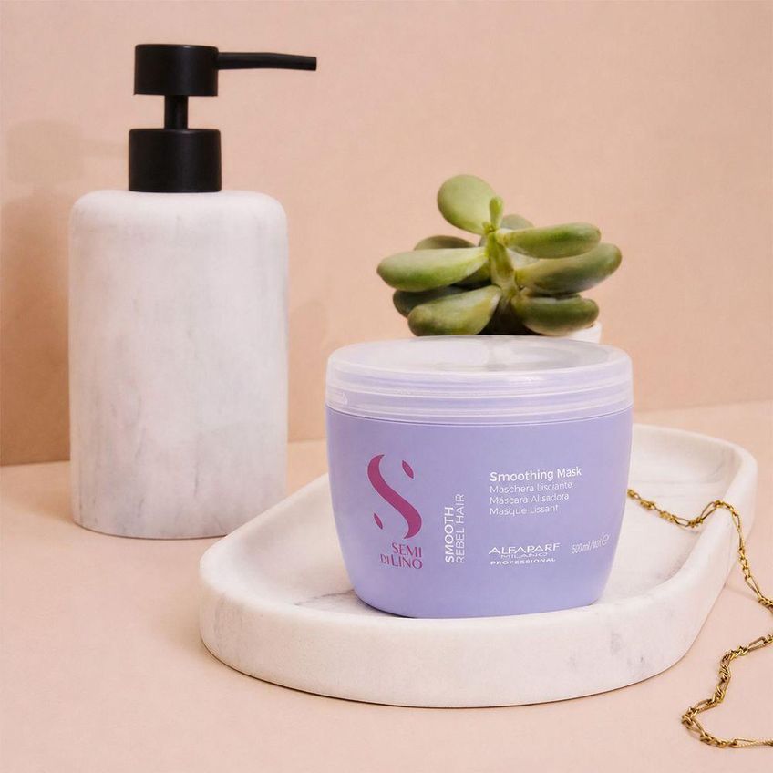 Kit De Tratamento Capilar Semi Di Lino Smooth Shampoo E Máscara De Tratamento Alfaparf - imagem 4