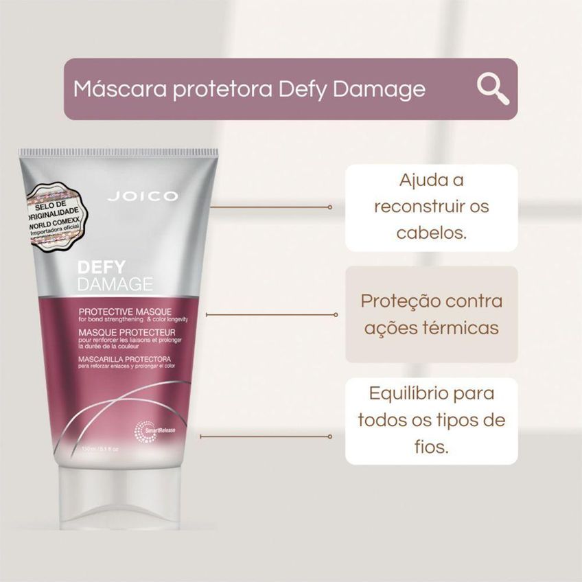 Kit De Tratamento Capilar Defy Damage Proteção Contra Danos Joico - imagem 5