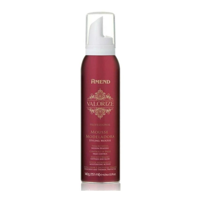 Mousse Modeladora Valorize Fixação Média Multicolorido Amend Cosméticos 140g - imagem 3
