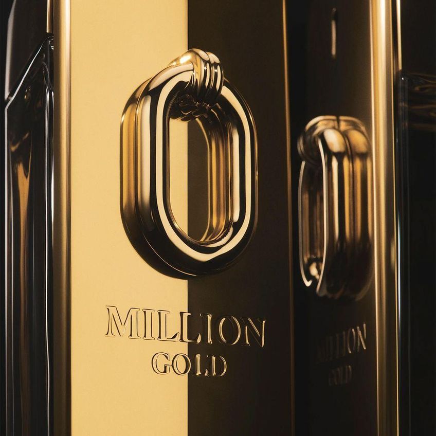 Perfume Million Gold Intense Masculino Eau De Parfum 50ml Amadeirada Aromática Paco Rabanne - imagem 3