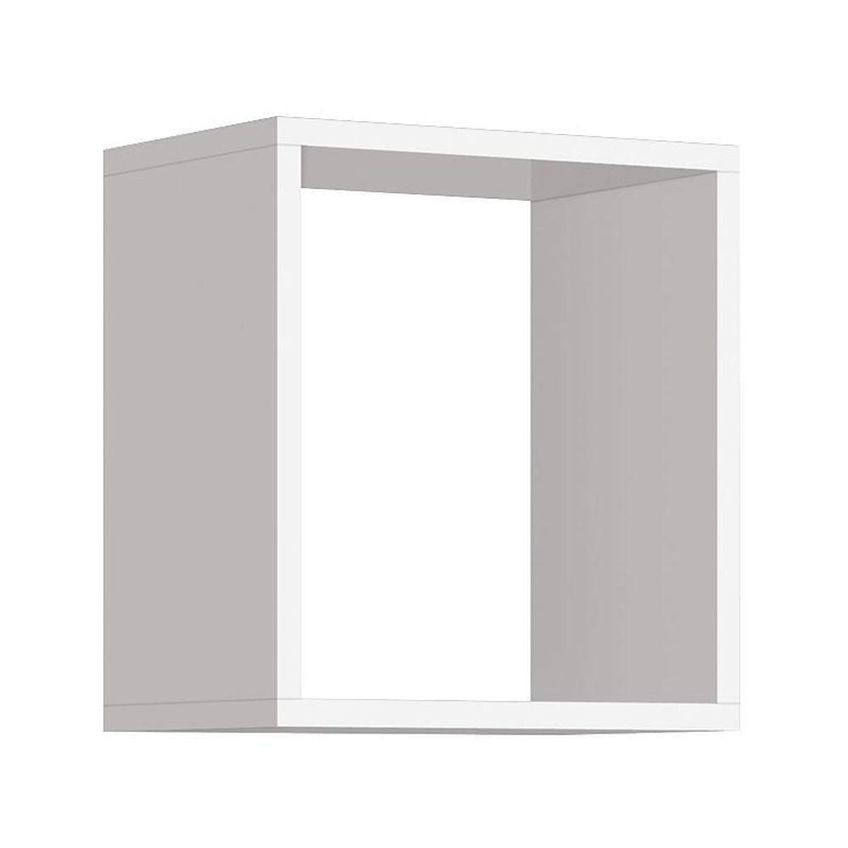 Kit 3 Nichos E Prateleira Juju Sem Porta Sem Gavetas Mdf 92cm Branco Brilho - imagem 3