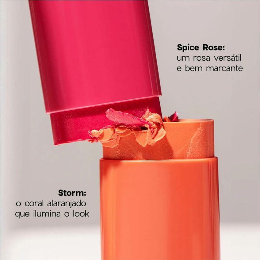 Blush Em Bastão Glowing Stick Storm Multifuncional Laranja Oceane - imagem 3