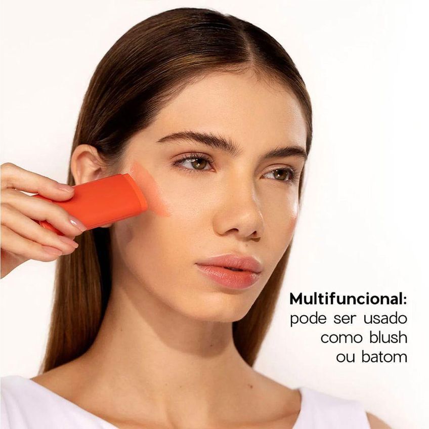 Blush Em Bastão Glowing Stick Storm Multifuncional Laranja Oceane - imagem 4