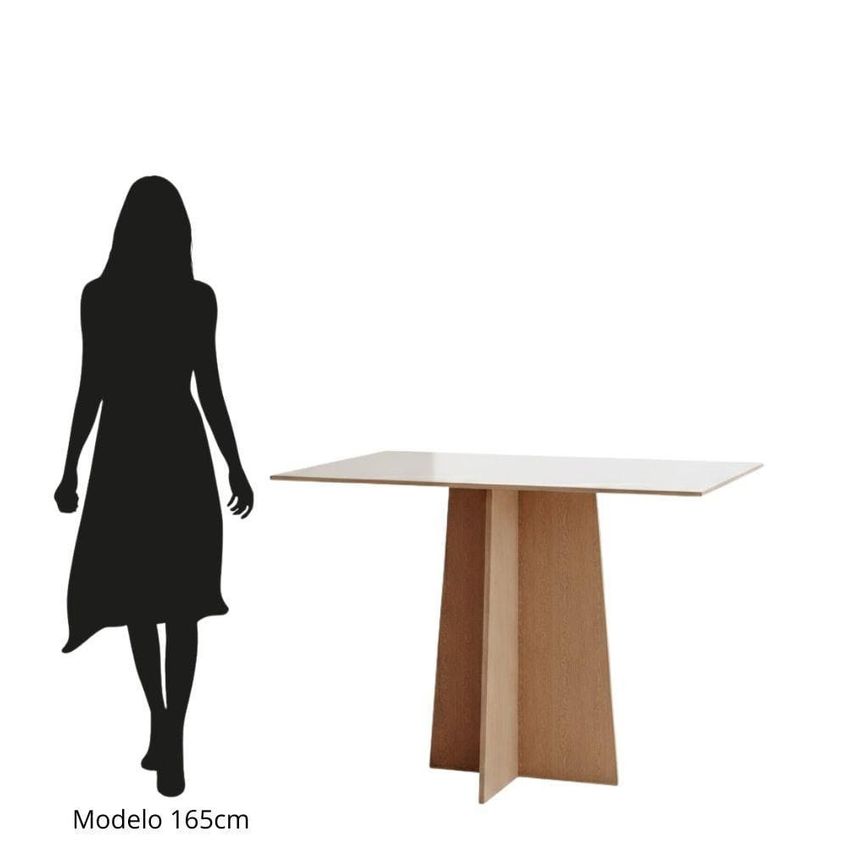 Mesa De Jantar Com 4 Cadeiras Sonetto Amanda Retangular Mdf - imagem 5