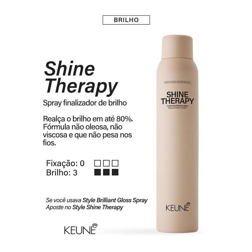 Spray De Brilho Style Shine Therapy Intenso E Leve 200ml Keune - imagem 3