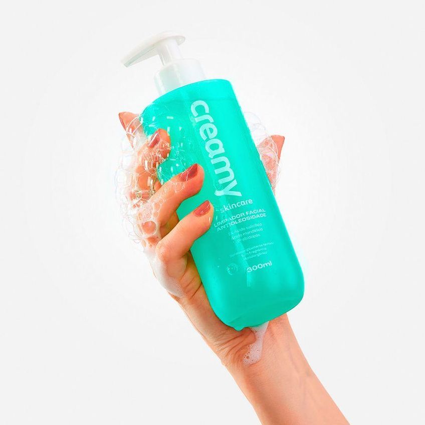 Kit Skincare Limpador Antioleosidade Escovinha Facial 2 Em 1 Com Cerdas E Silicone 300ml - imagem 5