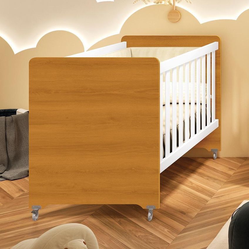 Berço Evolution 4 Em 1 Com Colchão Supreme Branco Fosco Savana - imagem 2