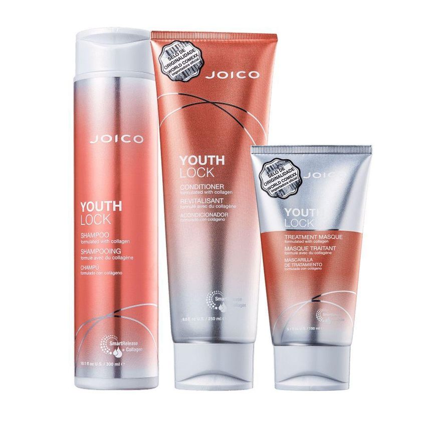 Kit De Tratamento Capilar Youthlock Collagen Perfect Com Shampoo 300ml Condicionador 250ml Joico - imagem 2