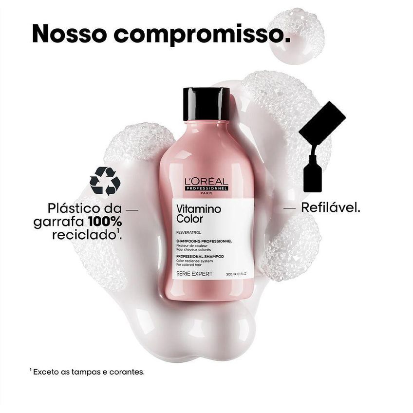 Kit De Tratamento Capilar Vitamino Color Proteção Da Cor Fórmula Antioxidante L'Oréal Paris 300ml - imagem 3