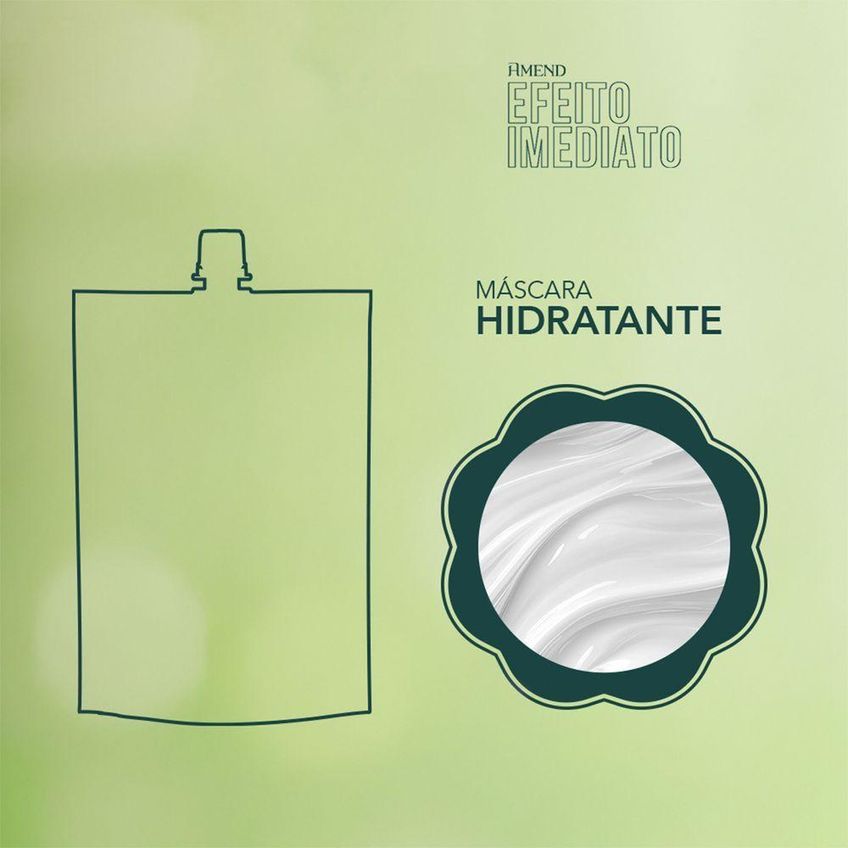 Máscara Capilar Efeito Imediato Hidratação Intensa 100g Amend Cosméticos - imagem 4
